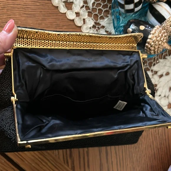 Vintage Hand Beaded Floral Needlepoint Handbag - Picture 8 of 13